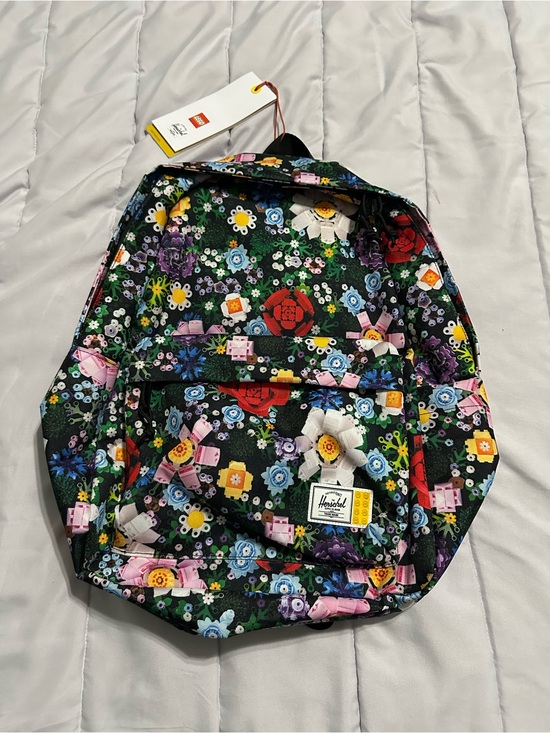Herschel Floral Print  Backpack in Black Multi main image 11